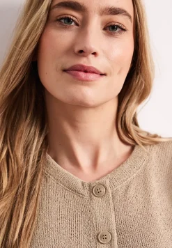 Weste im Strick-Look mit Glitzer