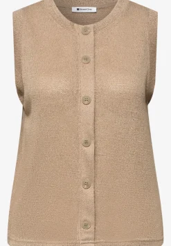 Weste im Strick-Look mit Glitzer