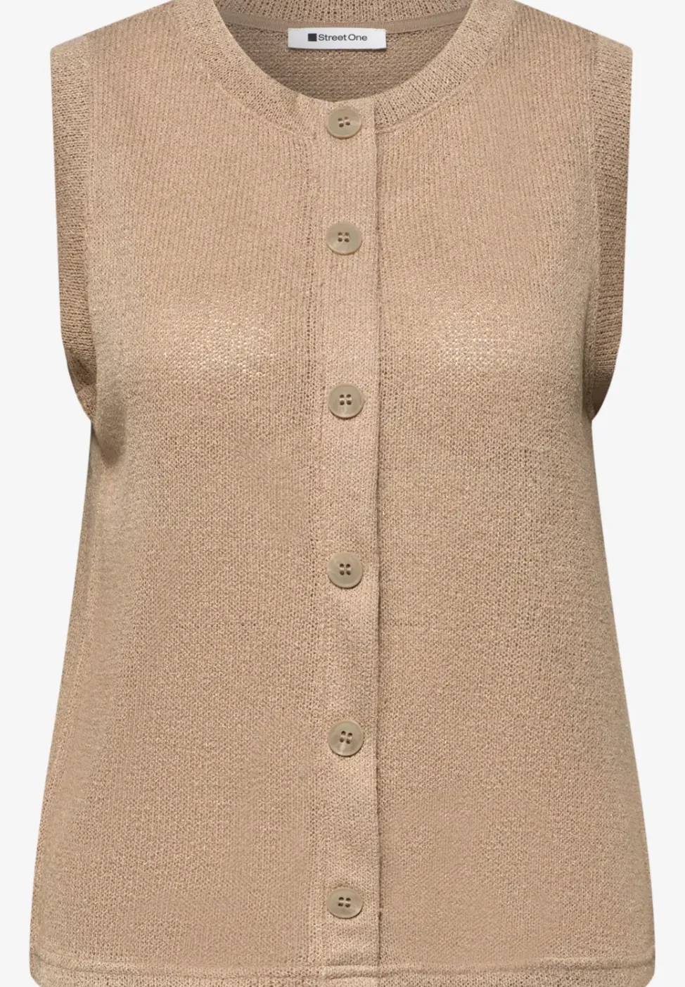 Weste im Strick-Look mit Glitzer