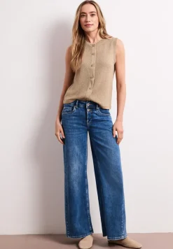 Weste im Strick-Look mit Glitzer
