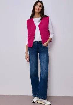 Weste mit V-Neck aus Teddy-Material