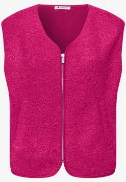 Weste mit V-Neck aus Teddy-Material