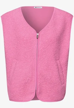 Weste mit V-Neck aus Teddy-Material