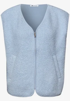 Weste mit V-Neck aus Teddy-Material