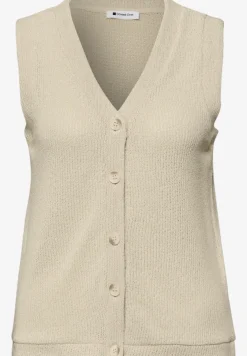 Weste mit V-Neck im Strick-Look