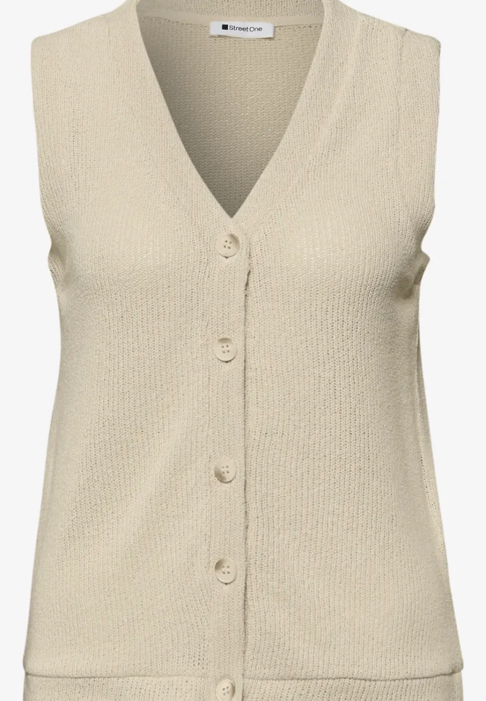 Weste mit V-Neck im Strick-Look