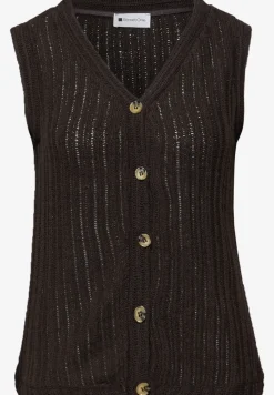 Weste mit V-Neck und Knopfleiste