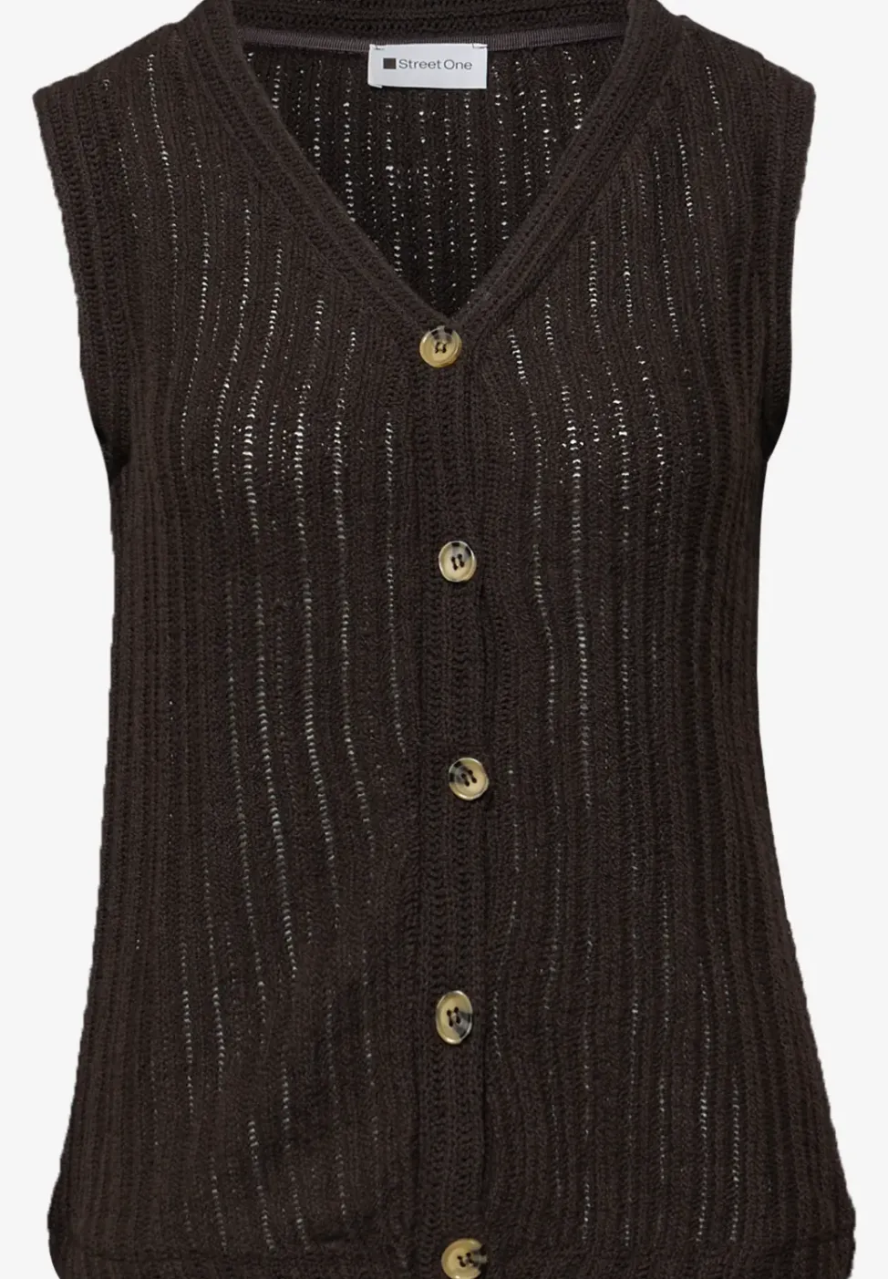 Weste mit V-Neck und Knopfleiste