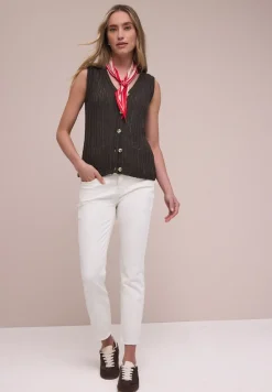 Weste mit V-Neck und Knopfleiste