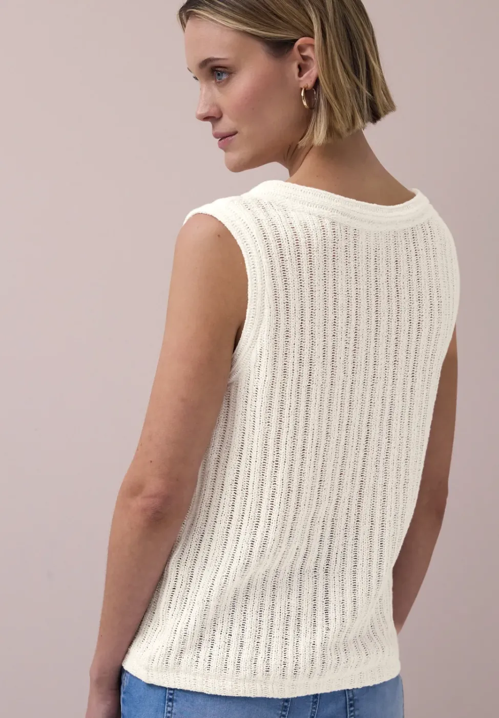 Weste mit V-Neck und Knopfleiste