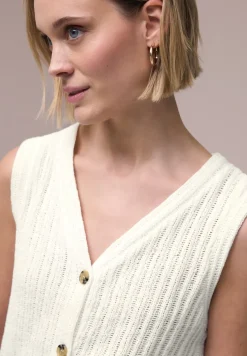 Weste mit V-Neck und Knopfleiste