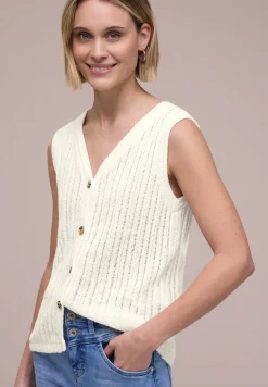 Weste mit V-Neck und Knopfleiste