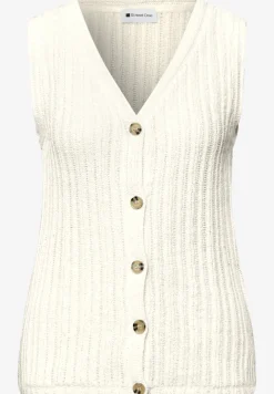 Weste mit V-Neck und Knopfleiste