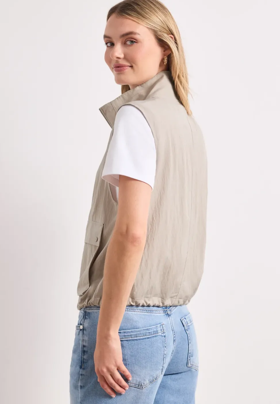 Weste mit Zipper und Tunnelzug