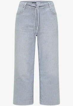 Wide Flared Leg Jeans mit Streifen