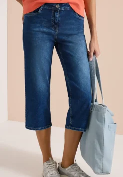 Wide Leg 3/4 Jeans im Loose Fit