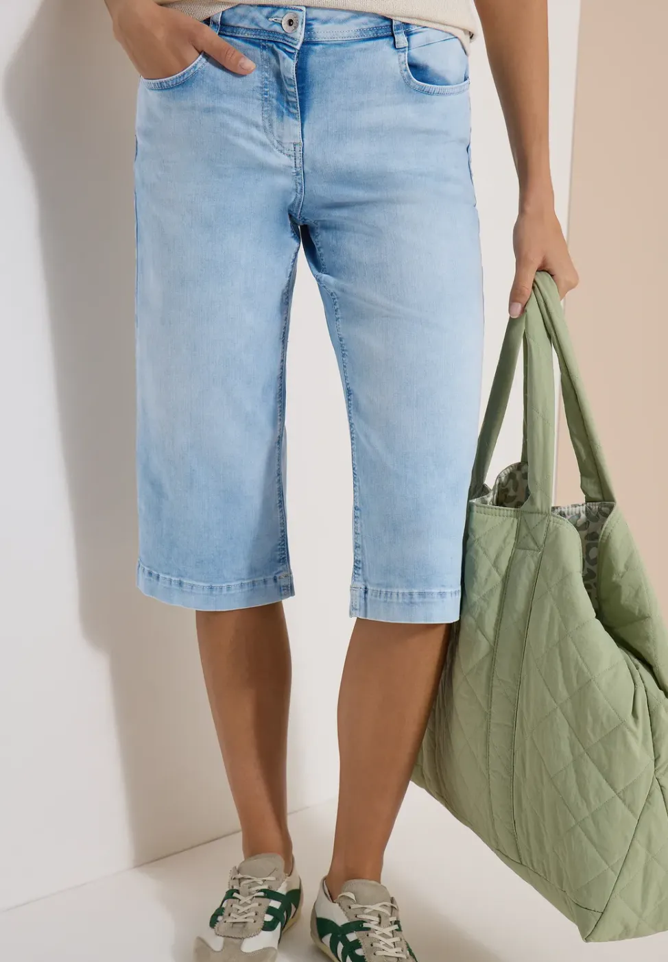 Wide Leg Capri Jeans im Loose Fit