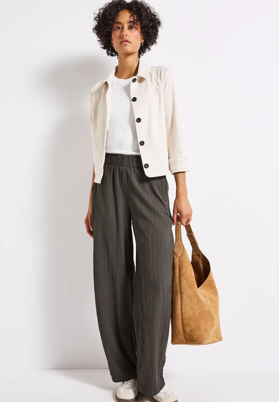Wide Leg Crinkle Hose