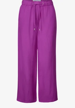 Wide Leg Hose aus Leinenmix