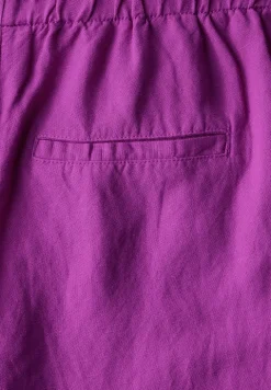 Wide Leg Hose aus Leinenmix
