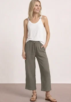 Wide Leg Hose aus Musselin im Loose Fit