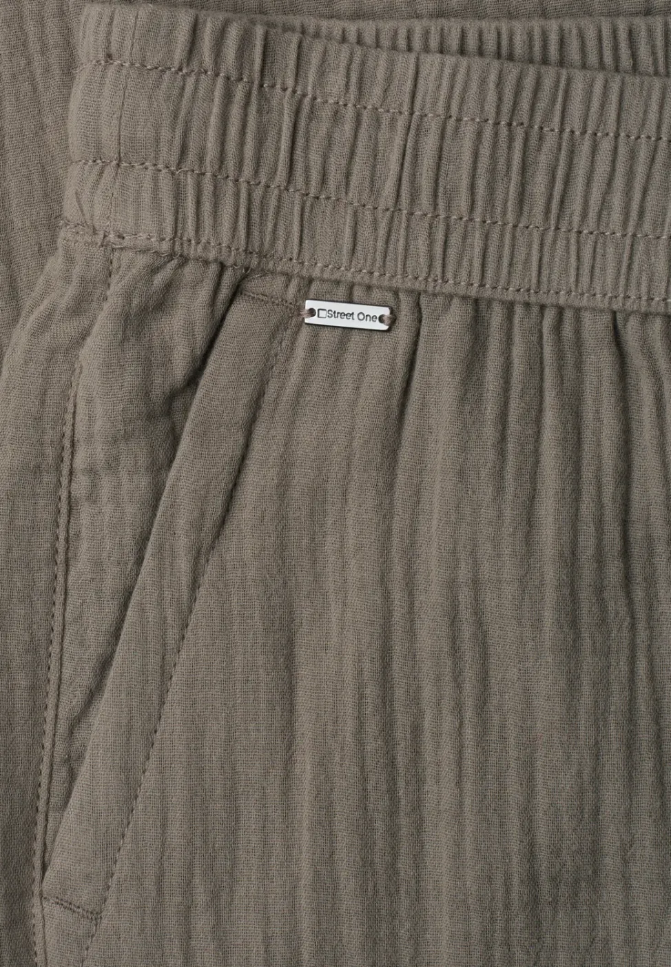 Wide Leg Hose aus Musselin im Loose Fit