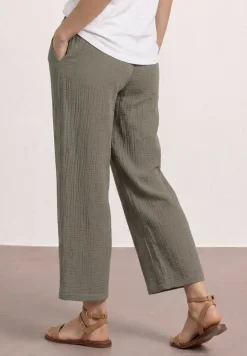 Wide Leg Hose aus Musselin im Loose Fit