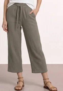 Wide Leg Hose aus Musselin im Loose Fit