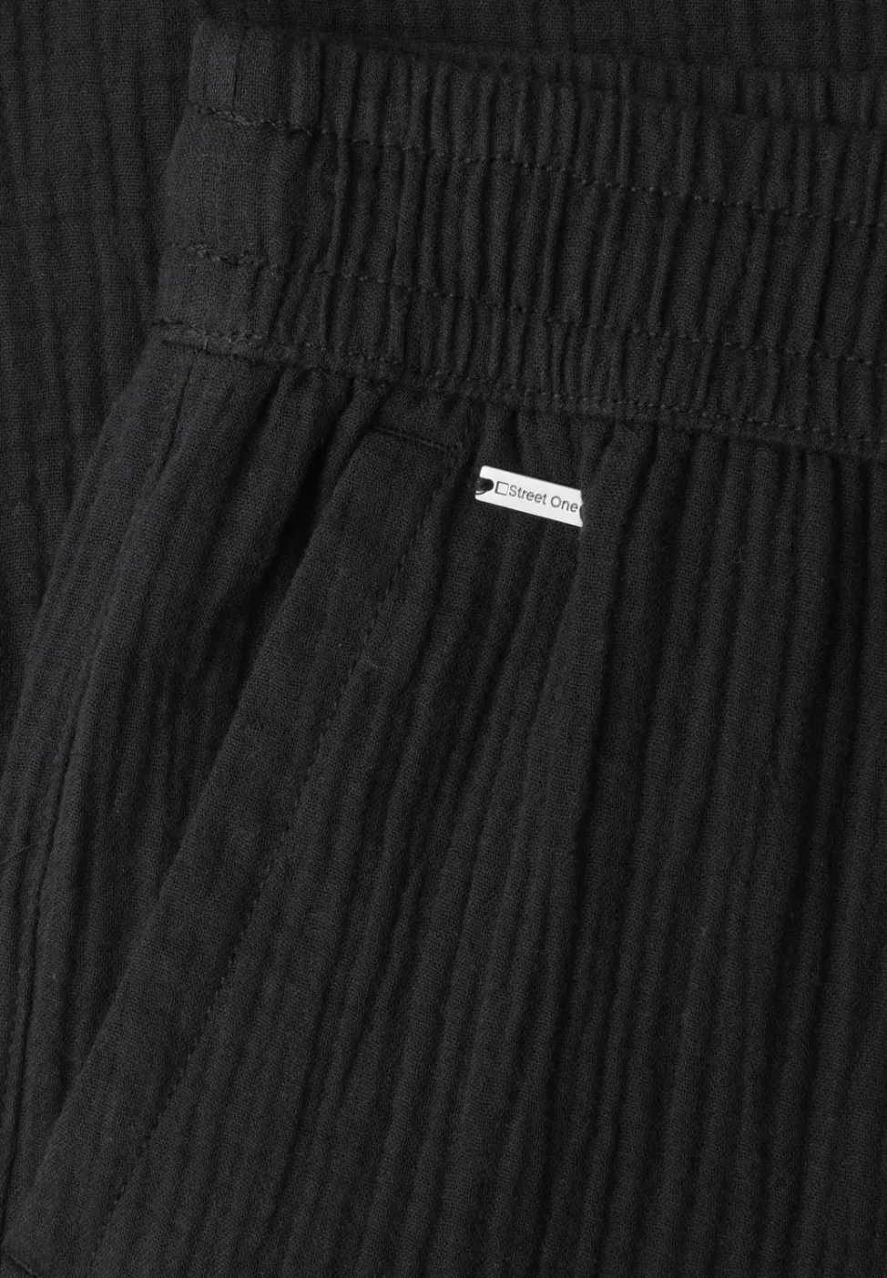 Wide Leg Hose aus Musselin im Loose Fit