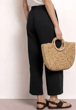 Wide Leg Hose aus Musselin im Loose Fit
