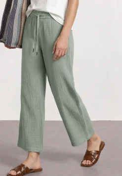 Wide Leg Hose aus Musselin im Loose Fit
