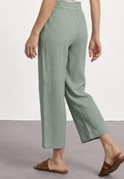 Wide Leg Hose aus Musselin im Loose Fit