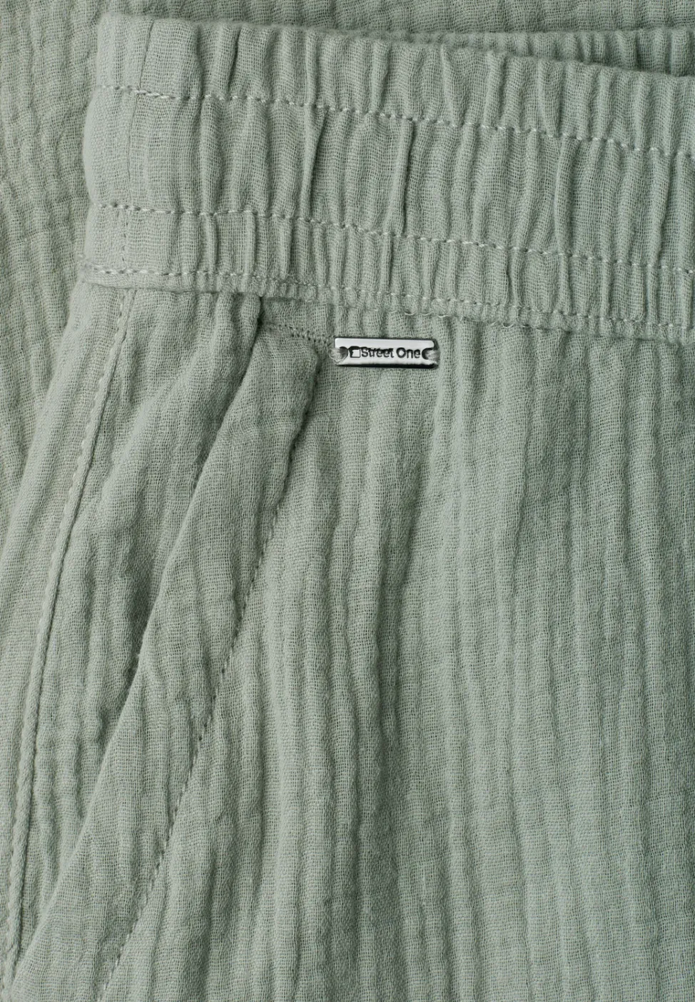 Wide Leg Hose aus Musselin im Loose Fit
