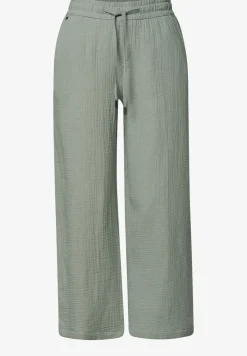 Wide Leg Hose aus Musselin im Loose Fit