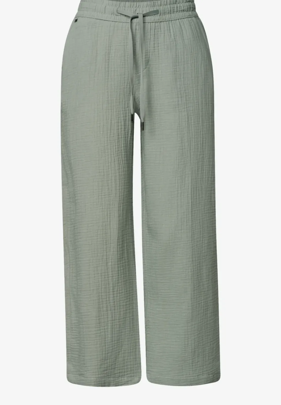 Wide Leg Hose aus Musselin im Loose Fit