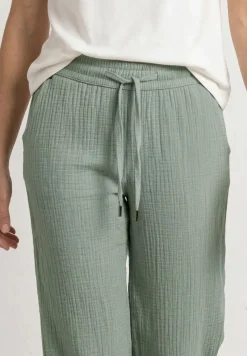 Wide Leg Hose aus Musselin im Loose Fit