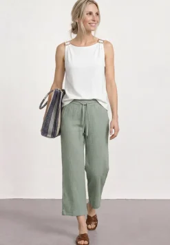 Wide Leg Hose aus Musselin im Loose Fit