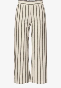 Wide Leg Hose im Casual Fit mit Streifen