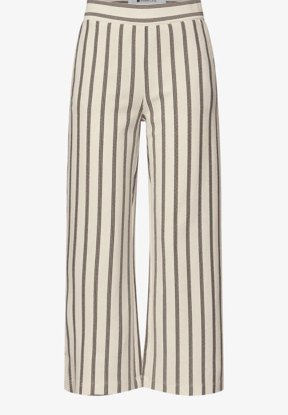 Wide Leg Hose im Casual Fit mit Streifen