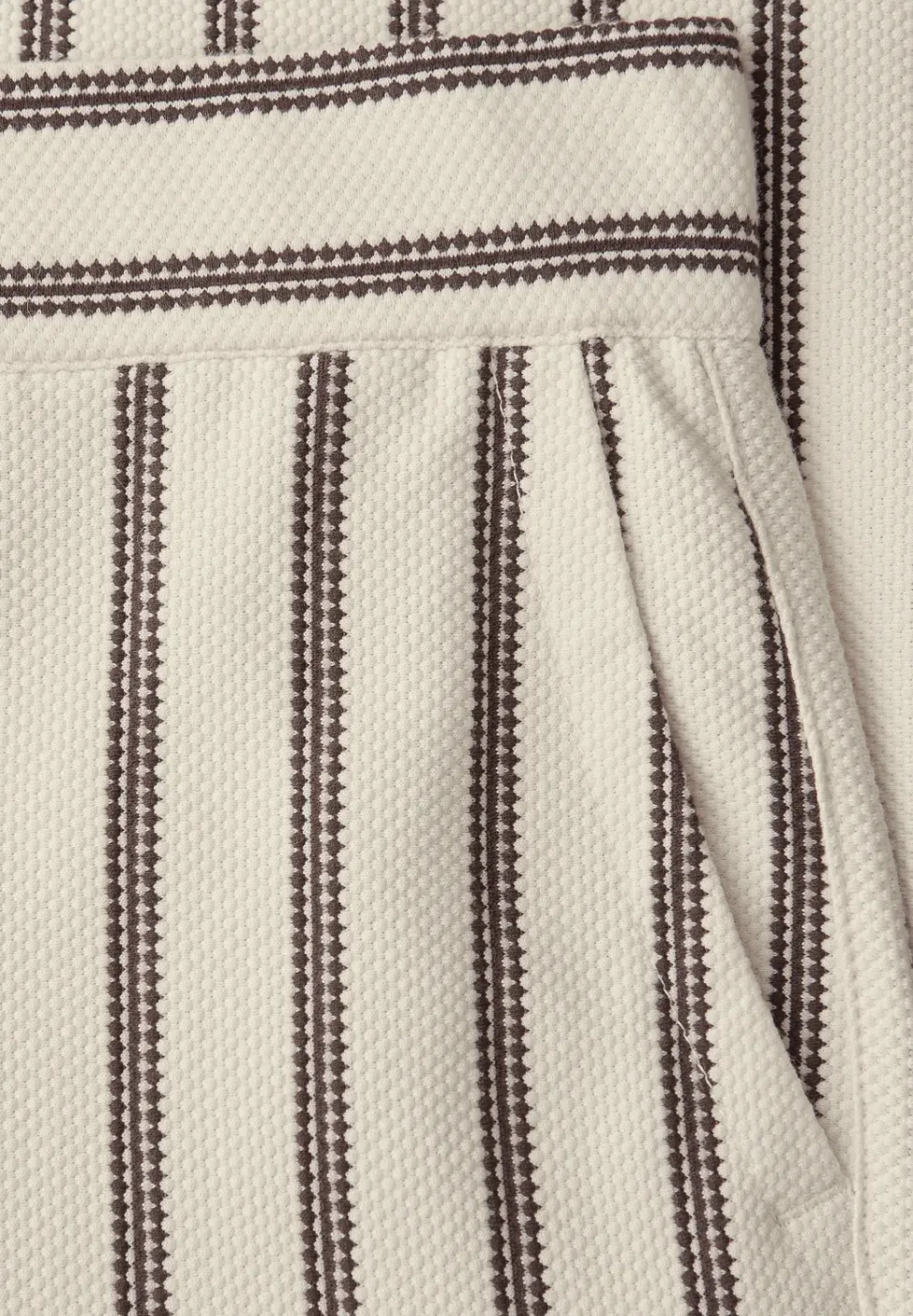 Wide Leg Hose im Casual Fit mit Streifen