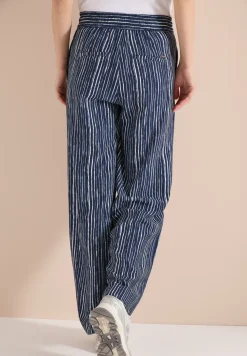 Wide Leg Hose im Loose Fit mit Streifen