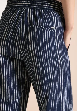 Wide Leg Hose im Loose Fit mit Streifen