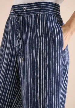 Wide Leg Hose im Loose Fit mit Streifen