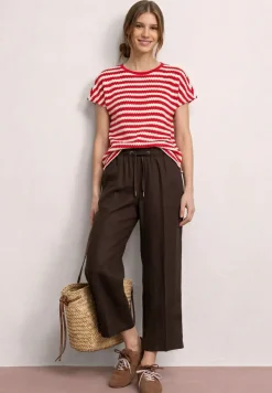 Wide Leg Hose im Loose Fit aus Leinen