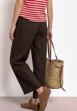 Wide Leg Hose im Loose Fit aus Leinen