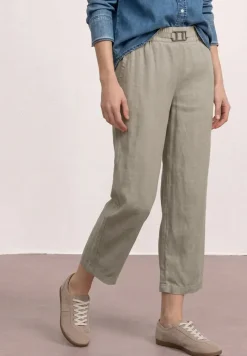 Wide Leg Hose im Loose Fit aus Leinen