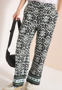 Wide Leg Hose im Loose Fit mit Print