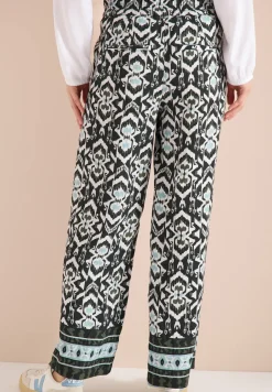 Wide Leg Hose im Loose Fit mit Print