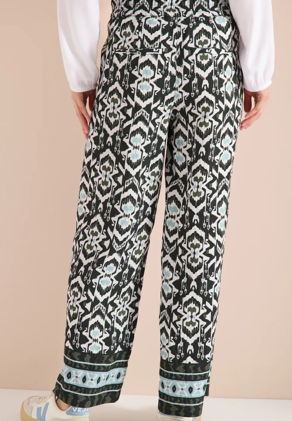 Wide Leg Hose im Loose Fit mit Print