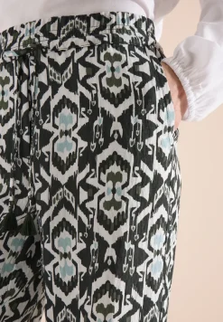 Wide Leg Hose im Loose Fit mit Print